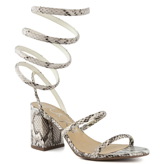 Women's Belleza Strappy Spiral Wrap Block Heel Sandals