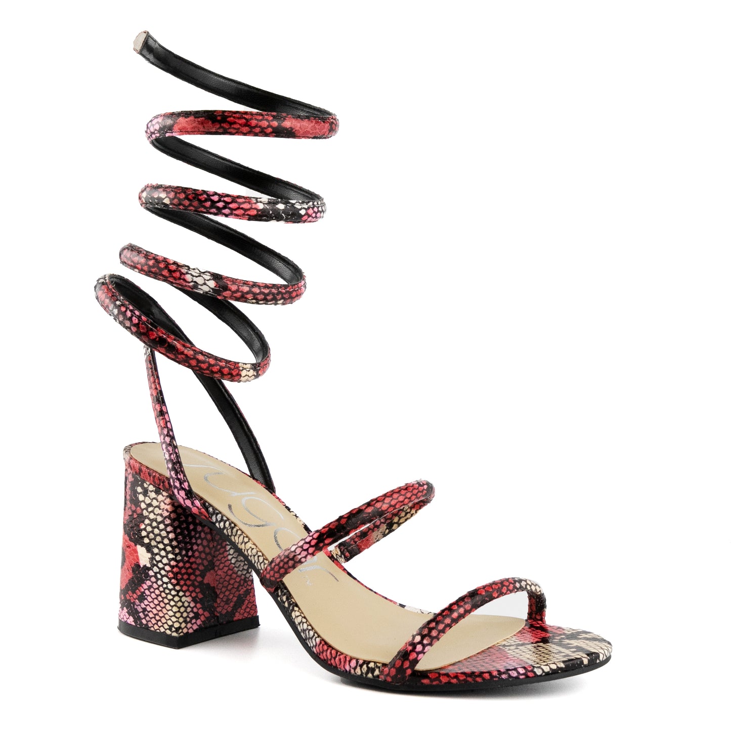 Women's Belleza Strappy Spiral Wrap Block Heel Sandals