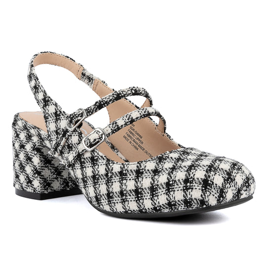 Women's Gianni Block Heel Slingback Mary Jane Pumps